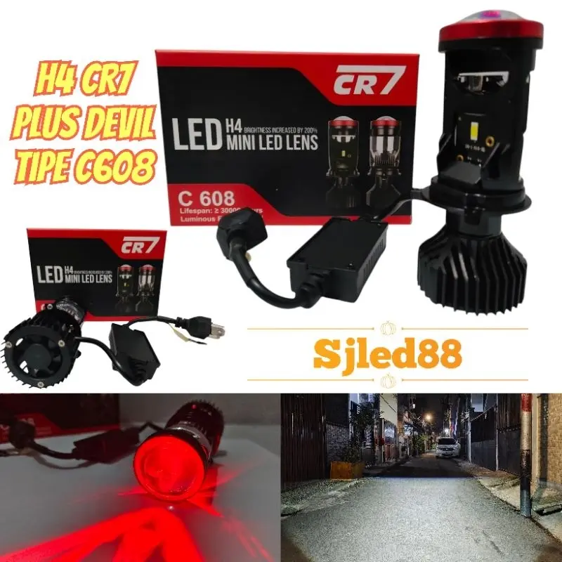 Lampu utama H4 CR7 C608 & Y7D Gen 2 - Lampu Utama H4 LED