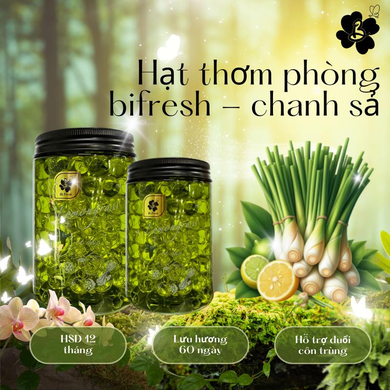 Hạt thơm phòng bifresh hương chanh sả dịu nhẹ, sáp thơm phòng dạng hạt đuổi muỗi