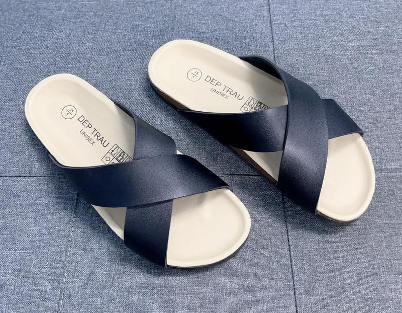 Dép đế trấu Birken quai chéo nam nữ, chất lượng xuất khẩu - dép nam nữ Nhung DéP