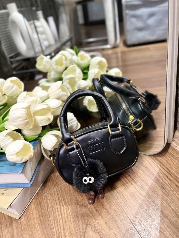 Túi Xách Tay Đeo Chéo Mini Cute Dễ Thương MinMin Tặng Kèm Gấu - Kem, Bag Nữ 1