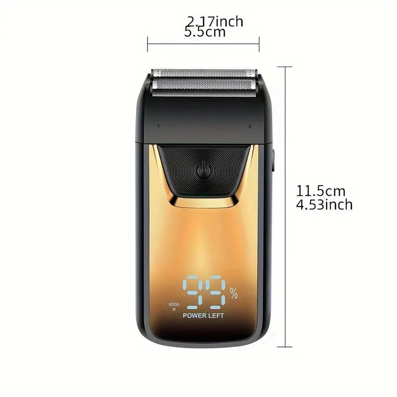 Three Speed Adjustable Electric Shaver, Rechargeable Electric Razor with Intelligent Digital Display, Professional Beard Trimmer for Men, Winter Gift 1