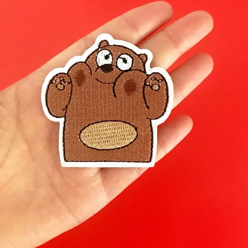 Sticker patch vải ủi thêu hình anh em nhà gấu Chúng tôi đơn giản là gấu 4