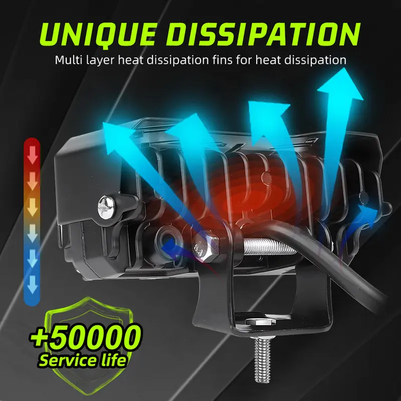 Lampu Tembak Laser Foglamp SQL 3 Mata Cahaya D3 Kuning Putih Super Terang Full Alumunium Premium 7