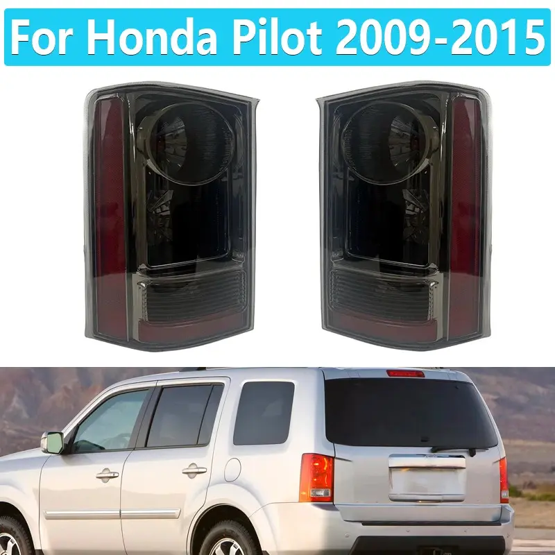 Smoked Tail Light Cover For Honda Pilot 2009-2015 Taillights Driving Signal Stop Lamp ABS Waterproof 33500-SZA-A02 33550-SZA-A02