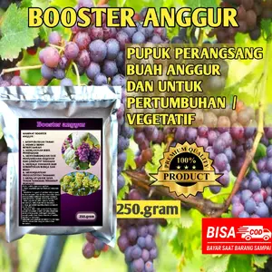 Pupuk Booster Anggur Organik merangsang Bunga dan Pelebat Buah isi 250gram Termurah bisa COD Tanaman Tanah