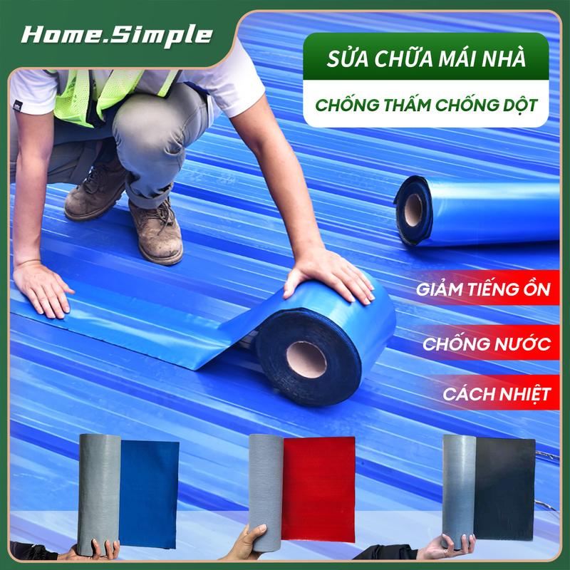 MÀNG CHỐNG THẤM PVC Cuộn 5 mét Băng keo dán Miếng dán siêu dính Rộng 20cm/30cm/50cm/100cm Mái Tôn Miến Dán Chống Thấm Dột bang keosieudinh