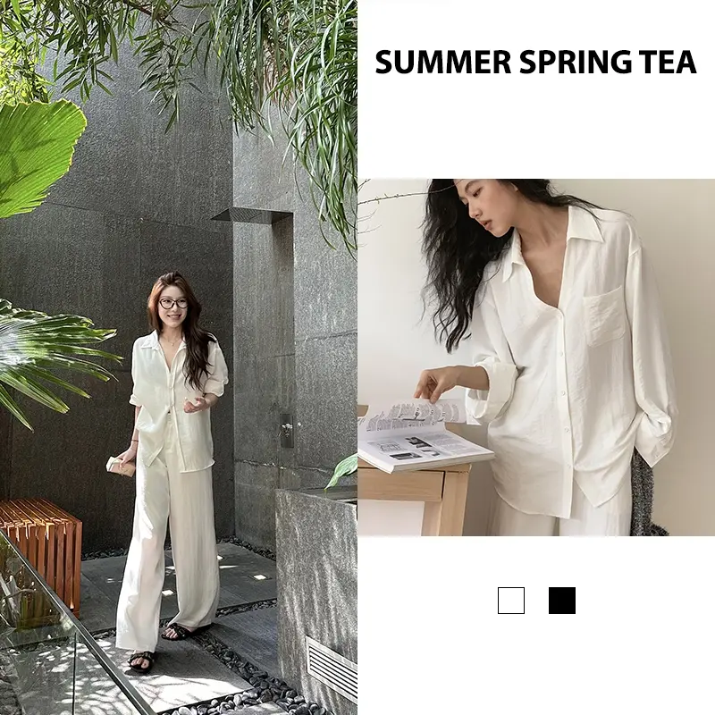 Set Đũi Nữ Trắng Đi Biển - Summer Spring Tea - Set Đồ Nữ Sang Chảnh Hack Dáng Cực Xinh 2025