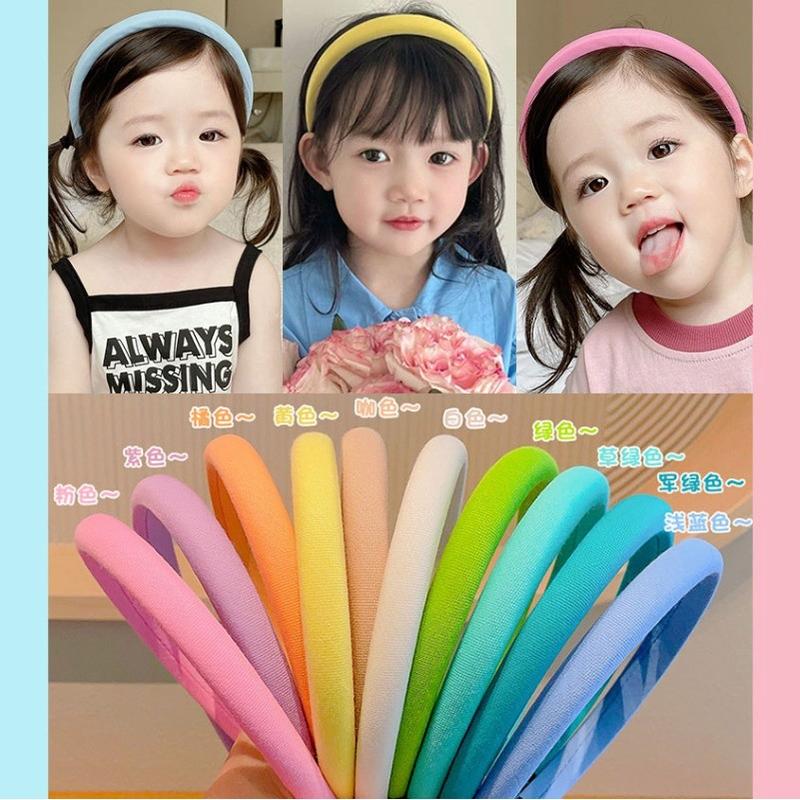  Băng Đô Cài Tóc Màu Kẹo Dễ Thương Chống Trượt Hàn Quốc Cho Bé Gái Phụ Kiện Tóc 