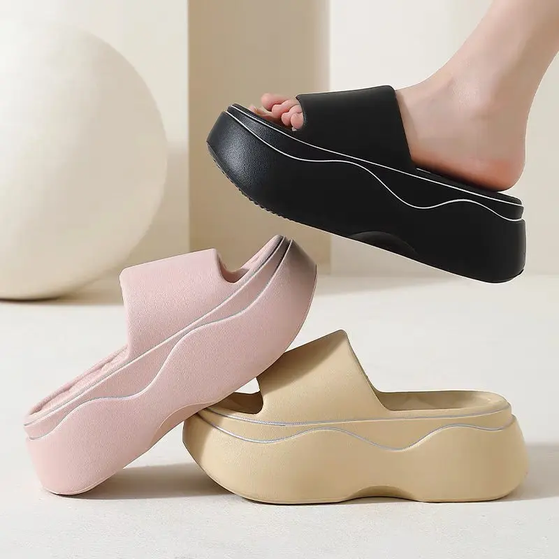 Dép Lê, Eva, Dành Cho Nữ, Ngoài Trời Và Mùa Hè, Đế Dày Siêu, Phong Cách Hàn Quốc, Dễ Phối Đồ Và Nhẹ, Dép Đi Biển Thường Ngày Tăng Chiều Cao, Không Trơn Trượt, 2022