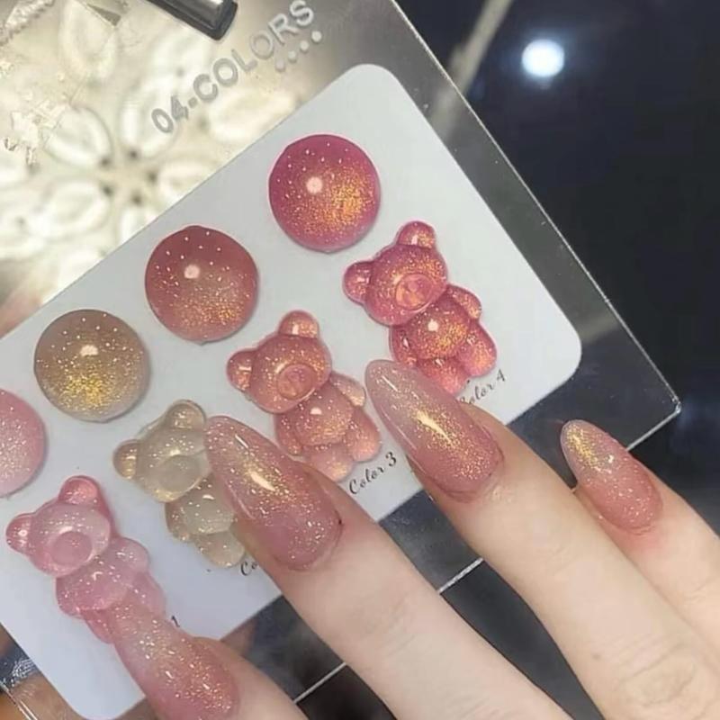 [COMBO] Set sơn thạch hồng nhũ Milan 4 màu ( tặng bảng màu) làm nail
