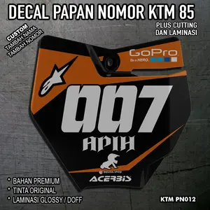 Decal Papan Nomor KTM 85 (STICKER)