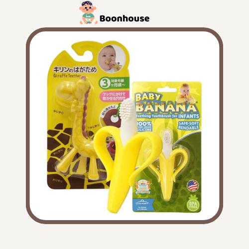 Gặm nướu hươu chuối bannana an toàn cho bé giúp bé tập nhai