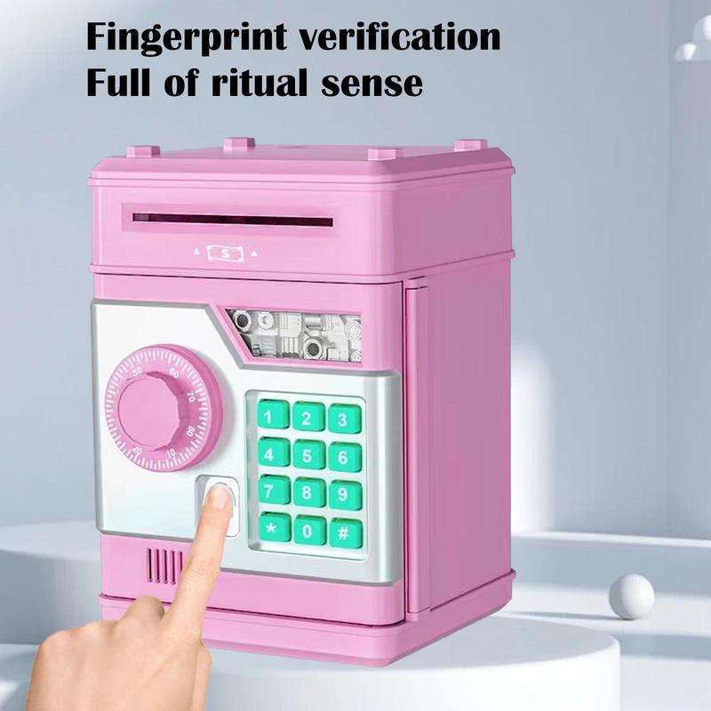 Product Introduction of Fingerprint ATM Machine Design Piggy Bank, Creative Money Saving Box, Home Decor for Living Room Bedroom Office [Battery Required, without Battery], Valentines Gift for Him 10