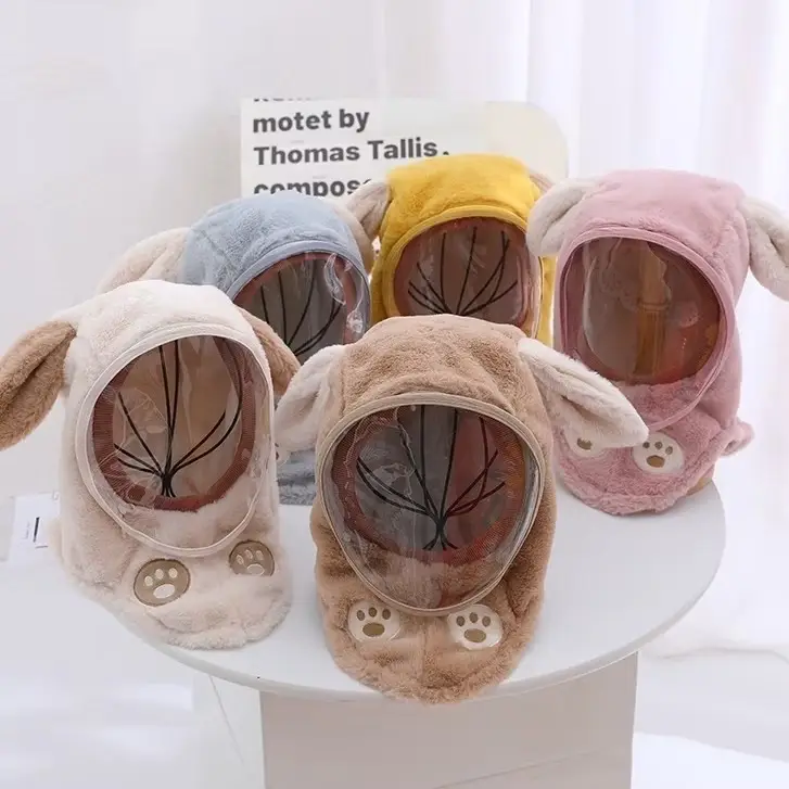 Mũ Lông Kèm Kính Có Thể Tháo Rời Cho Bé Trai Và Bé Gái 3-12 Tuổi - Women, Hat