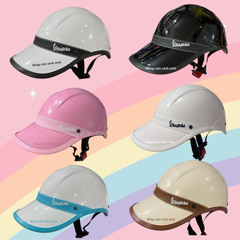 Nón Kết VESPAS thời trang cho nam và nữ, mỏng nhẹ Phụ Kiện Nón Bảo Hiểm vespas