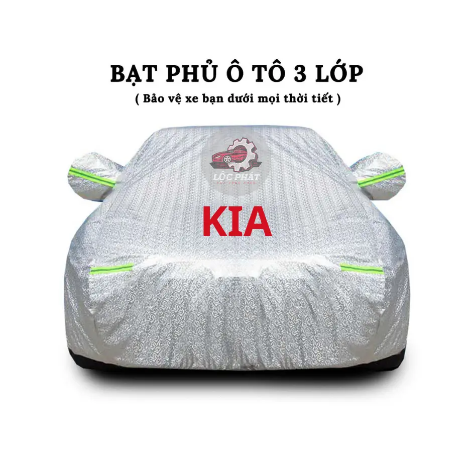 Bạt Phủ KIA Tráng Nhôm 3 lớp Kia Morning, Soluto, Cerato, Seltos, K3, Rondo, Optima, Sorento, Sedona bat  phuoto