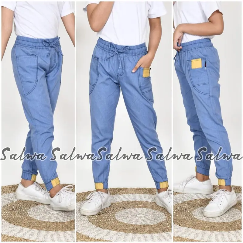 CELANA BAGGY PANTS JEANS ANAK PEREMPUAN JEANS KEKINIAN USIA 5 TAHUN SAMPAI 12 TAHUN 3