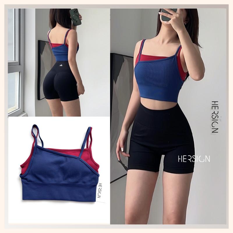 Bộ đồ tập gym nữ Set đồ thể thao nữ quần đùi chạy bộ tập pickleball tennis HERSIGN-SMIXB37N12