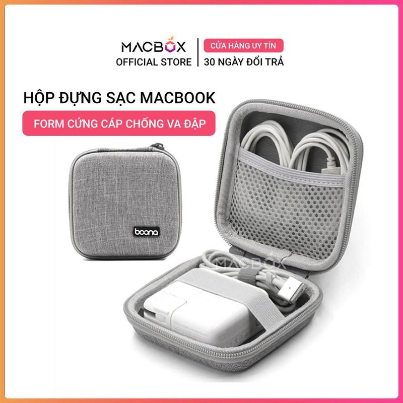 Hộp đựng cáp sạc laptop Macbook phụ kiện điện tử Baona phom cứng cáp