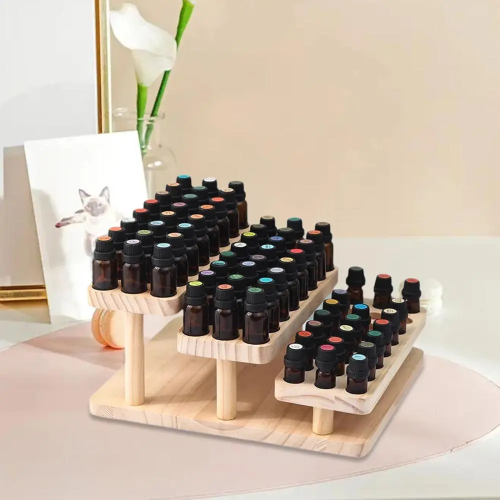 Essential Oil Display Rack Wooden Bottle Storage Organizer for 72 ...