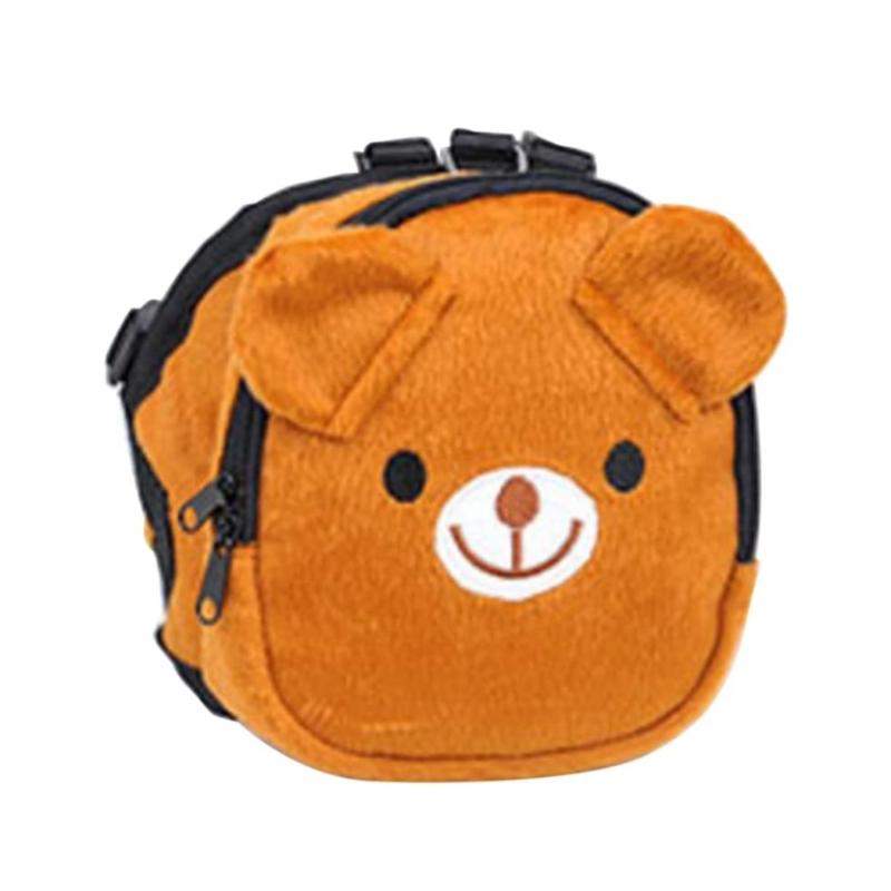 HEHUS og Backpack Saddle Bag Adjustable Pet Harness for Outdoor Brown Bear Pattern 0