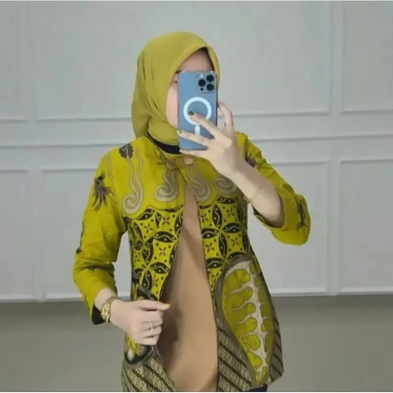 ATASAN BATIK WANITA MODERN BAJU BATIK KANTOR WANITA BATIK NEW BLUS SERAGAMAN 4