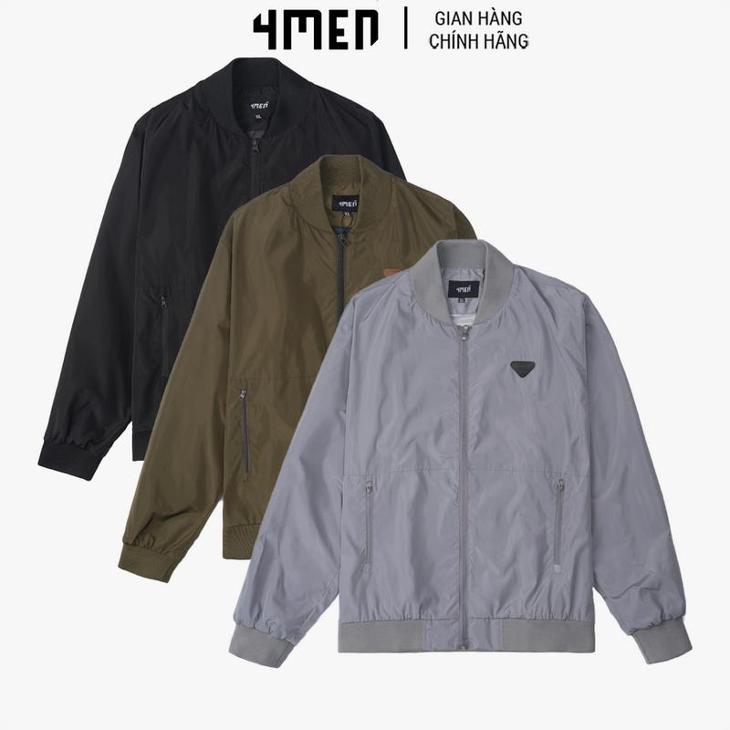 Product Introduction of Áo khoác nam trơn Regular Thêu Technical 4MEN AK036, vải xi nhật dày dặn, chống nắng, thấm mồ hôi tốt Menswear Jacket Đen 1