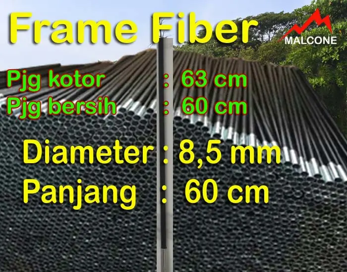 Frame fiber tenda dome 8,5 mm pjg 60 cm