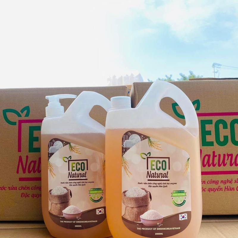 1 CAN Nước Rửa Chén Hương Gạo Eco Natural - Làm Sạch Chén Dĩa 4