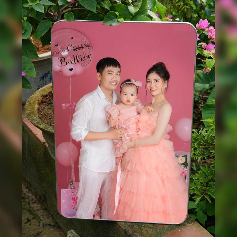 in ảnh tráng gương treo tường 40x60 decor trang trí ảnh cổnng cưới ảnh sinh nhật thôi nôi làm quà tặng bạn bè người thân Khung Tranh Decor Phòng Trang Trí Nhà