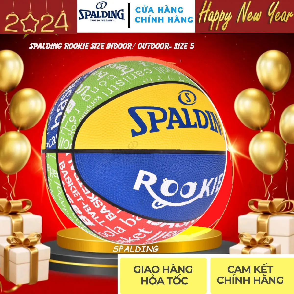 Quả bóng rổ Spalding Rooie Size 5 (Indoor/ Outdoor)