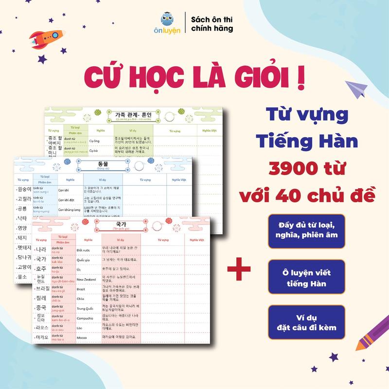 Set Takenote 3900 từ vựng TIẾNG HÀN gồm 40 chủ đề thông dụng, dùng học giao tiếp, thi Topik - Nhà sách Ôn luyện