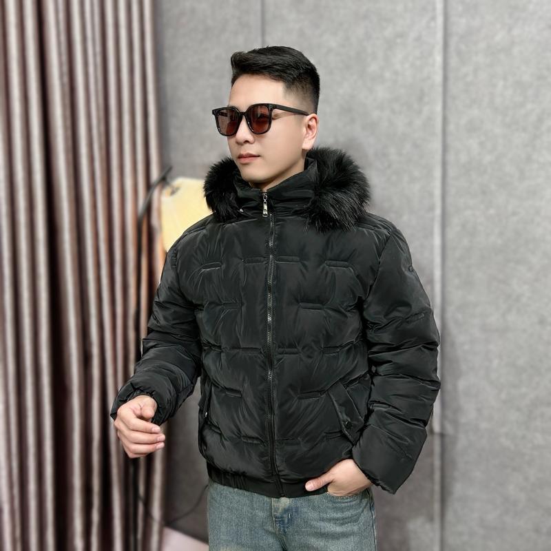 [Lông Vip] Áo khoác phao mũ lông , chất nhung lì cao cấp . Dày dặn cho mùa đông ấm áp Jacket   nam áo phao