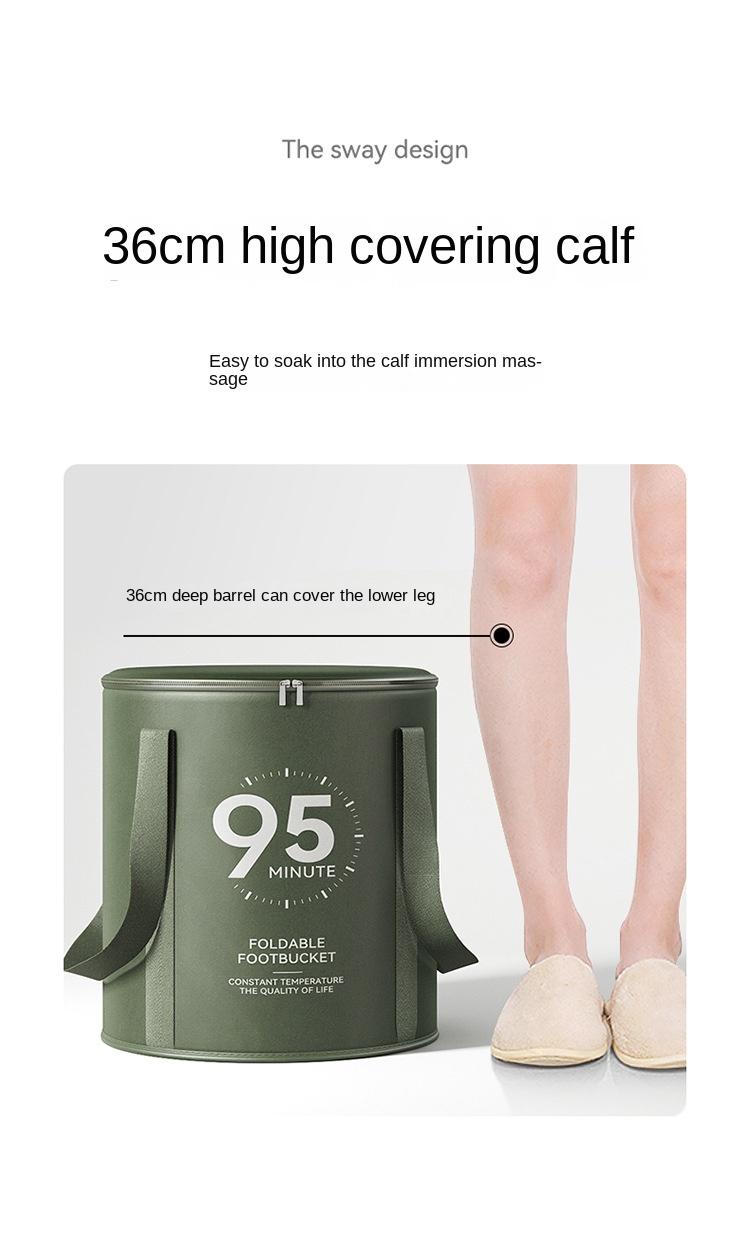 Product Introduction of Foldable Foot Bath Bag High Depth over Calf Household Portable Foot Bath Artifact Feet-Washing Basin Heat Preservation Foot Bath Barrel Constant Temperature Buggy Bag 8