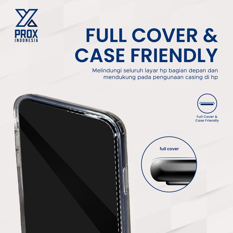 PROX Tempered Glass Full Cover Clear - Compatible For iPhone 7