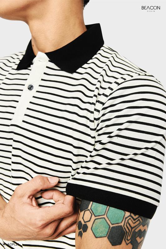 Product Introduction of Áo Polo Nam Mẫu Phối Sọc Ngang BỜM SHOP (Beacon Denim cũ) Chất Cotton Pha Poly Mã AOPL25 Menswear Top 44