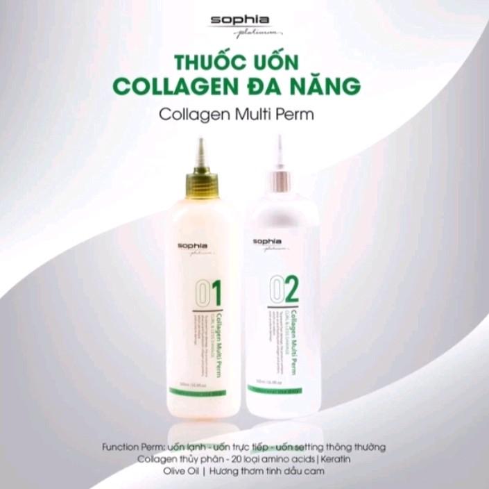 uốn tóc colaghen sophia platium 500ml curl hair 0