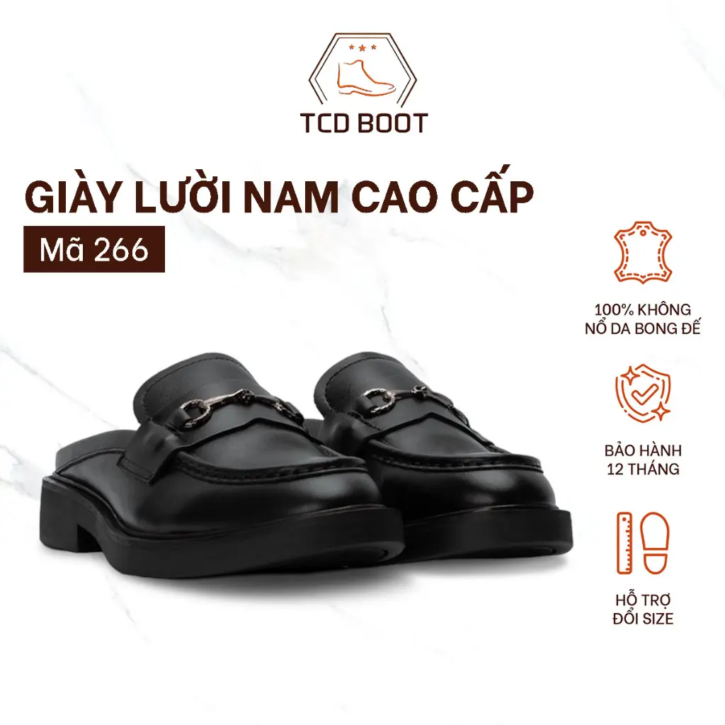 Giày Lười Nam Thời Trang Công Sở, Giày Sục Da Nam Cao Cấp Đế Cao Su Phong Cách - Xưởng Giày Chelsea Boot