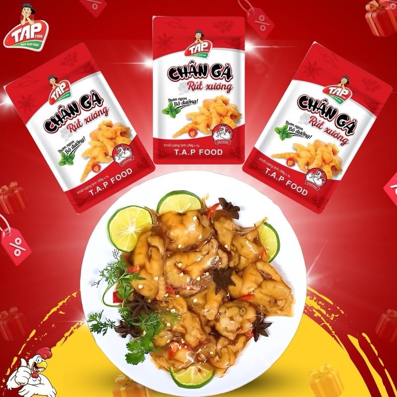 Combo 30 chân gà rút xương tapfood cay nhiều 29Gr ủ vị tứ xuyên hàng việt nam