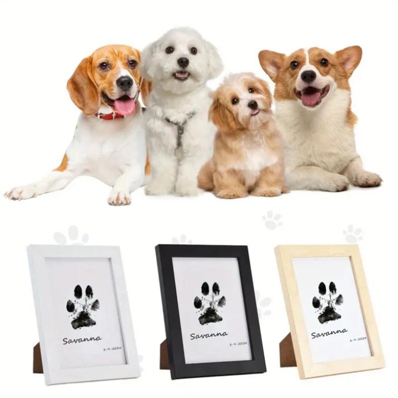 Product Introduction of Pet Paw Print Kit, 1 Set Including Photo Frame & Ink Pads, Pet Paw Print Kit for Dogs and Cats, Pet Memorial Gift 6