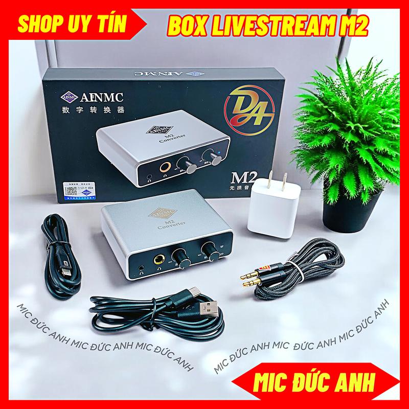 Box Livestream M2 Cao Cấp Chuẩn 24 BIT Chính Hãng, Thu Âm Stereo Chất Lượng Cao Dùng Cho ANDROI Và IOS Tặng Kèm Jack 6ly