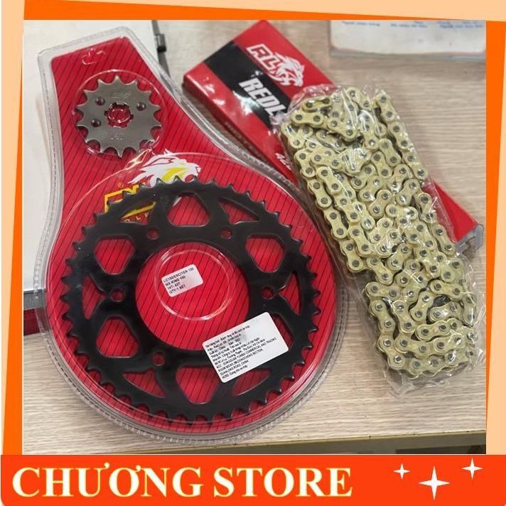 Bộ Nhông sên dĩa REDLEO cho Ex150 Ex135 Ex155 Winner Sonic Raider Satria Future Wave - Phụ Tùng nhông xích