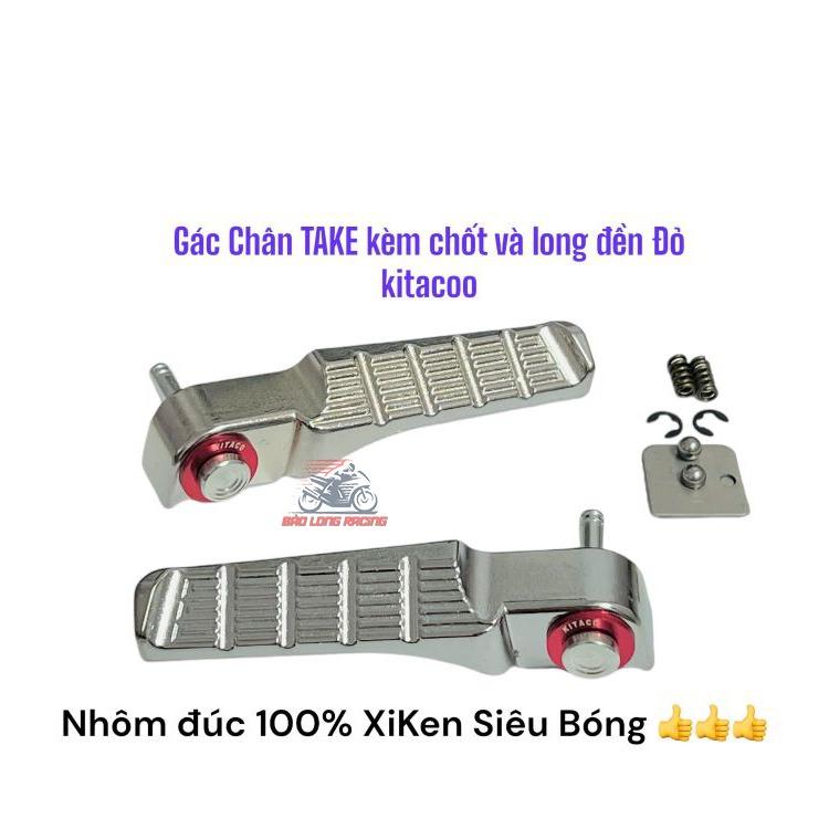 Gác chân ĐÚC Gcraft tặng kèm long đền kitaco đỏ và chốt gác chân INOX gắn xe máy Siêu Rẻ Đẹp