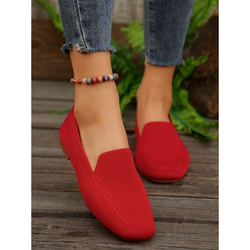 Product Introduction of Women's flat shoes with one strap, breathable square head large size wide foot shoes, casual and light walking shoes for all seasons 24