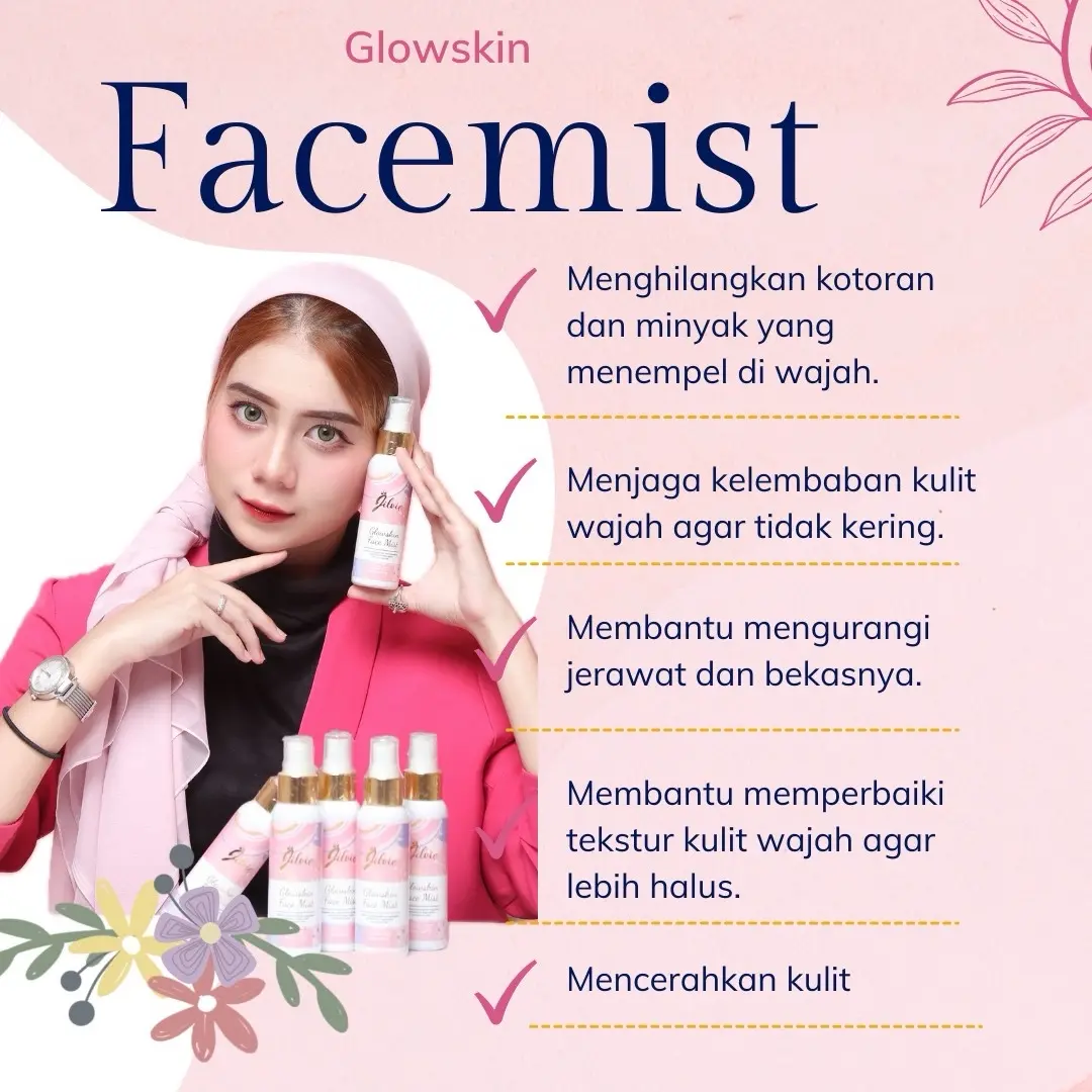 Glowskin Facemist untuk Mencerahkan dan Mengencangkan Wajah
