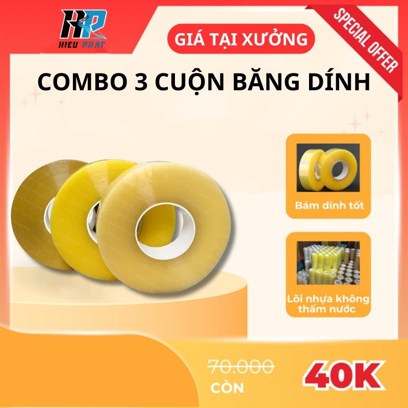 Combo 3 cuộn băng dính đóng hàng siêu rẻ, siêu dính, siêu chắc chắn 1