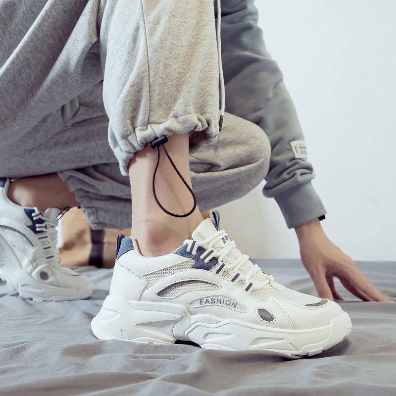 Product Introduction of giày nam tăng chiều cao 5cm lưới kết hợ da có phản quang sp 2002 Sneaker Cao Su Đế Bằng Shoes 9