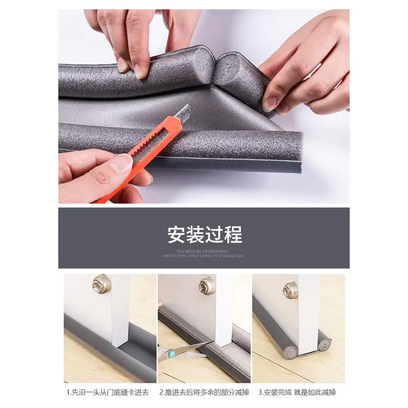 Ron chặn khe hở 90cm đa năng, nẹp dán chân cửa chống côn trùnġ, phù hợp mọi loại cửa tiện dụng, ron nẹp cửa 7