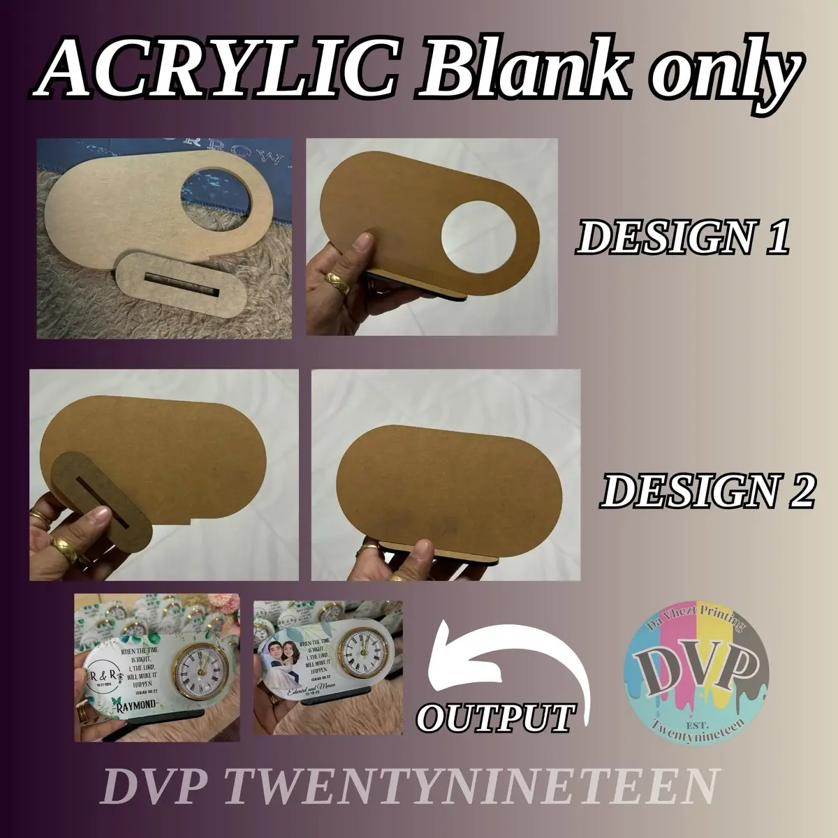 Acrylic blank with base 3mm