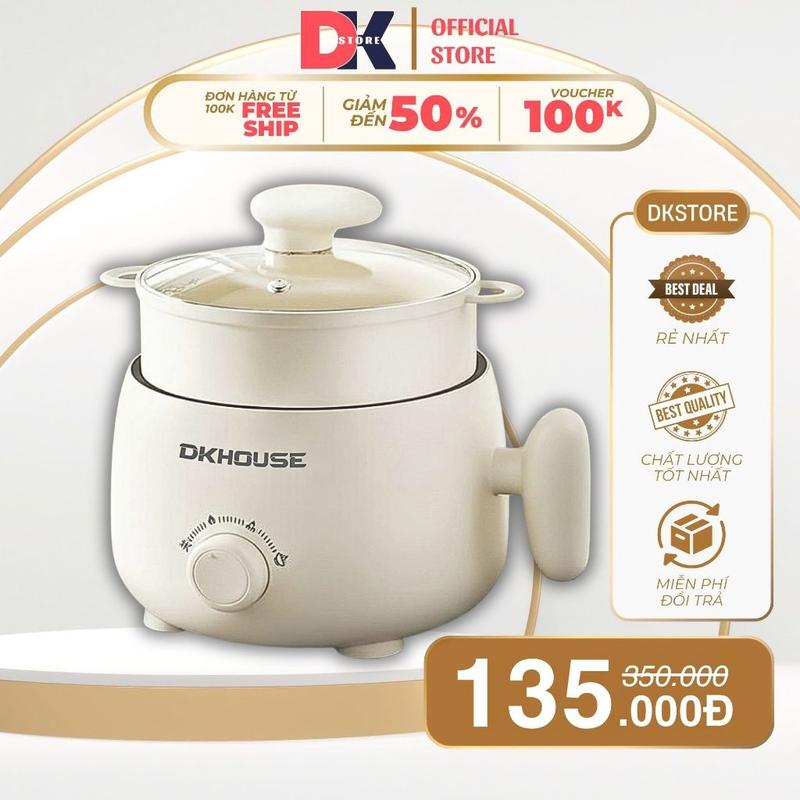 Nồi Lẩu Điện 2 Lít, Nồi Lẩu Hấp 2 Tầng Đa Năng Thiết Kế Mới 2026, Tặng Kèm Vỉ…